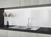 Biela kuchynská dlažba. Škandinávsky a minimalistický štýl - inšpirácie