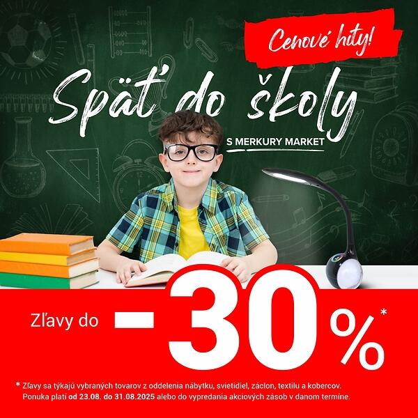 Späť do školy s Merkury Market 23.08.-31.08.2025