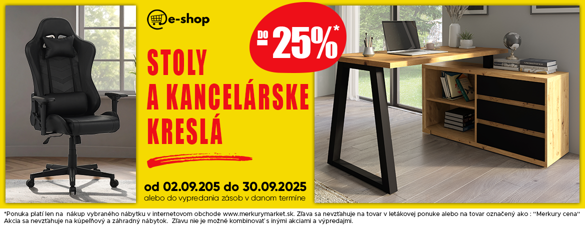 stoly a kancelárske kreslá