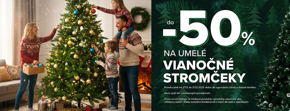 Výpredaj umelých stromčekov