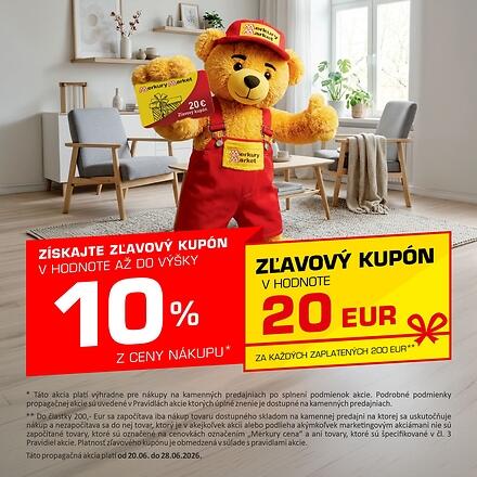 Získajte zľavový kupón v hodnote až do výšky 10% z ceny nákupu!