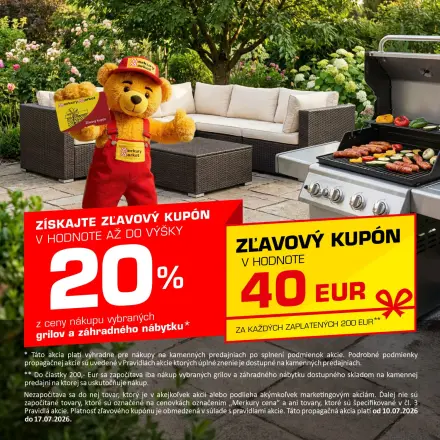 Získajte zľavový kupón na zľavu až vo výške 20% z ceny nákupu