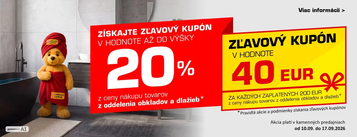 Získajte zľavový kupón na zľavu až vo výške 20% z ceny nákupu
