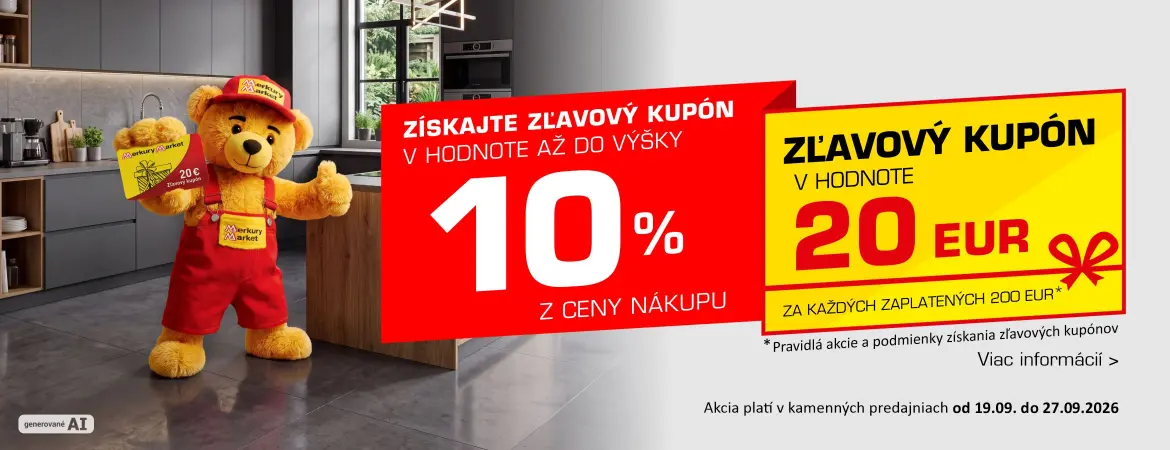Získajte zľavový kupón v hodnote až do výšky 10% z ceny nákupu!