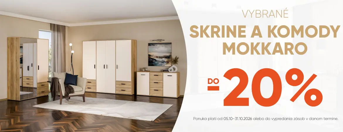 skrine a komody mokkaro -20%