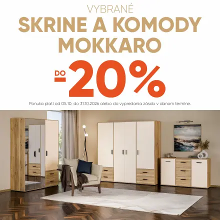 skrine a komody mokkaro -20%