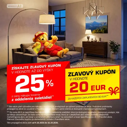 Získajte zľavový kupón na zľavu až vo výške 25% z ceny nákupu!