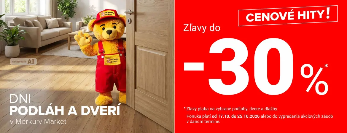 Dni podláh a dverí v Merkury Market 17.10.-25.10.2026