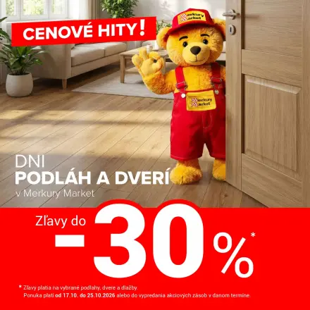 Dni podláh a dverí v Merkury Market 17.10.-25.10.2026