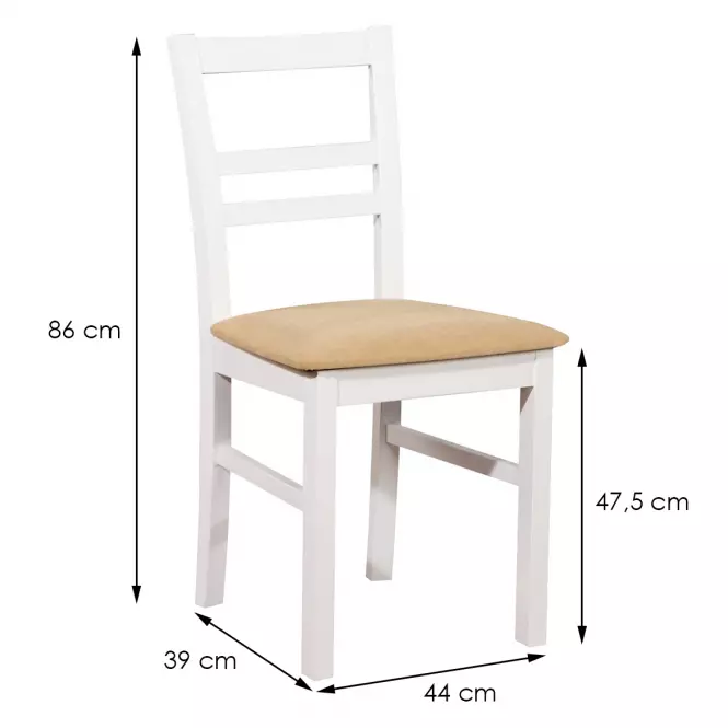 Stolička W107 biely donna 13,6