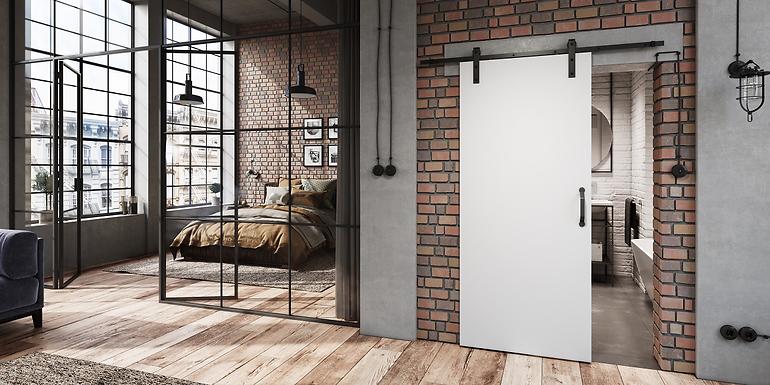 Dvere posuvné na mieru STANDARD 01 80 Bianco,2