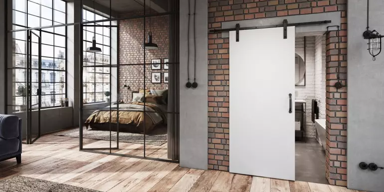 Dvere posuvné na mieru STANDARD 01 90 Bianco,2