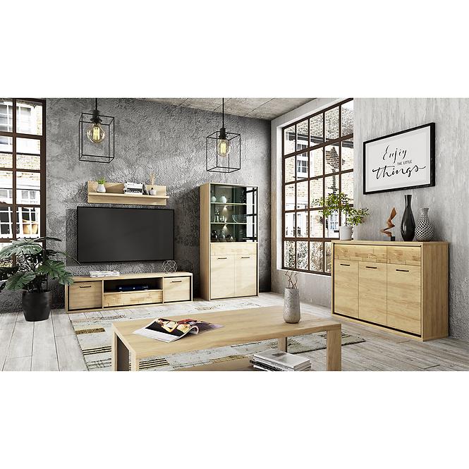 TV stolík M12 Mediolan Doska Natural Hikora,18