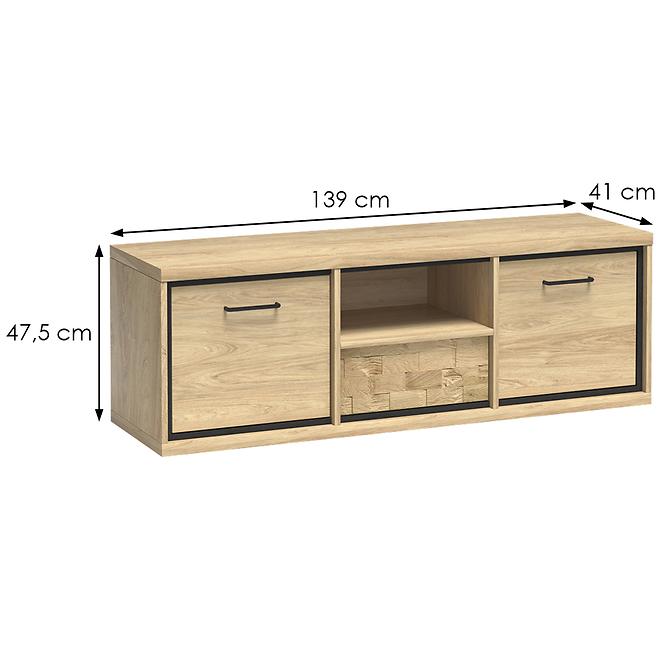 TV stolík M12 Mediolan Doska Natural Hikora,3