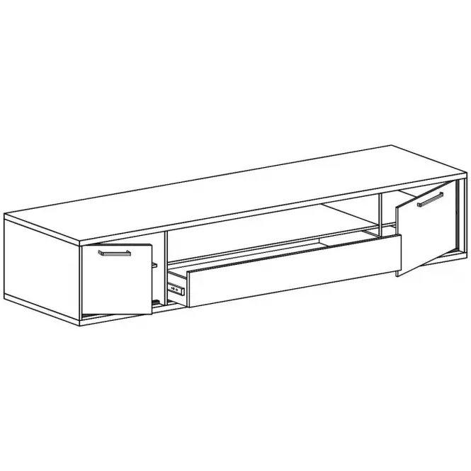 TV stolík M13 Mediolan Natural Hikora,5