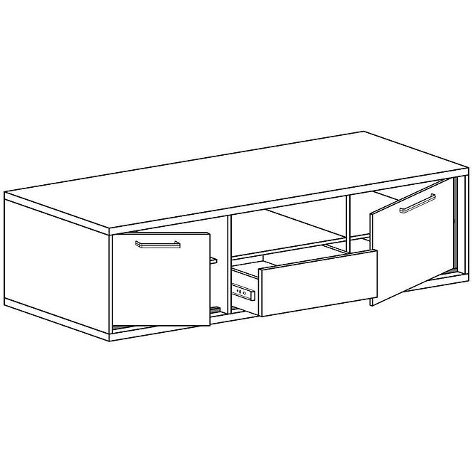 TV stolík M12 Mediolan Natural Hikora