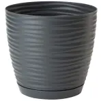 Sahara Petit okrúhly s podstavcom 27 cm antracit
