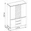 Skriňa Vincent H 5D3S biely lesk / dub wotan,3
