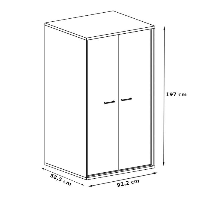 Skriňa Mediolan M1 Natural Hikora