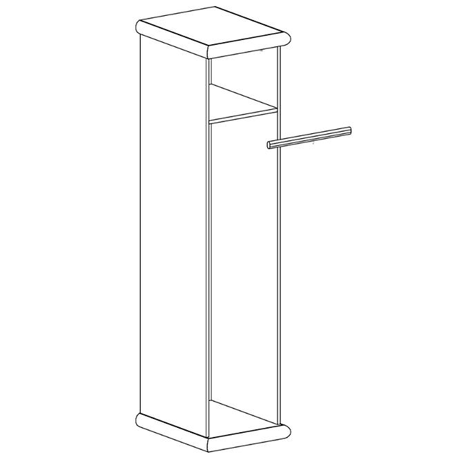 Skriňa Mediolan M2 Natural Hikora,5