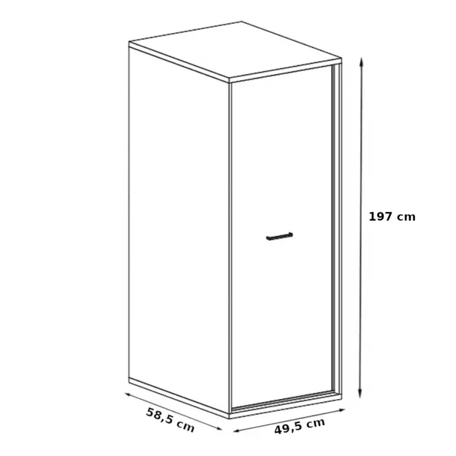 Skriňa Mediolan M2 Natural Hikora