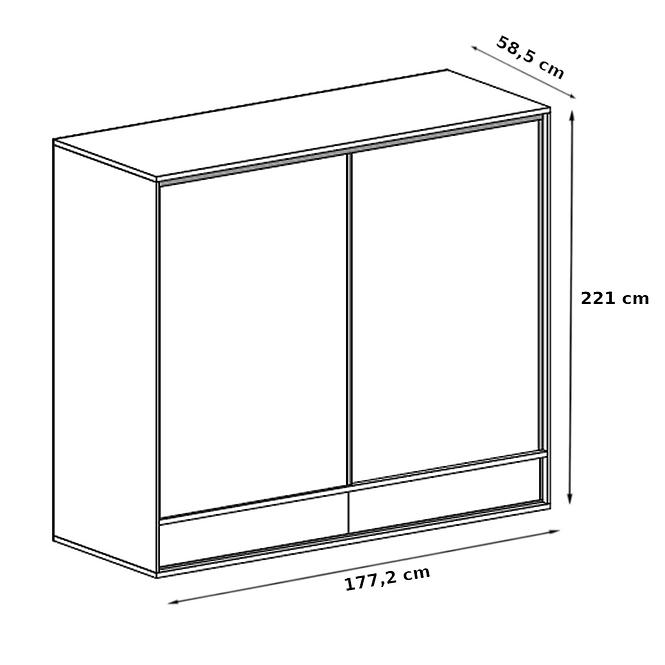 Skriňa Mediolan M19 Natural Hikora