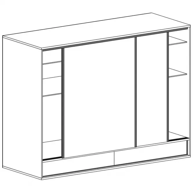 Skriňa Mediolan M19 Natural Hikora