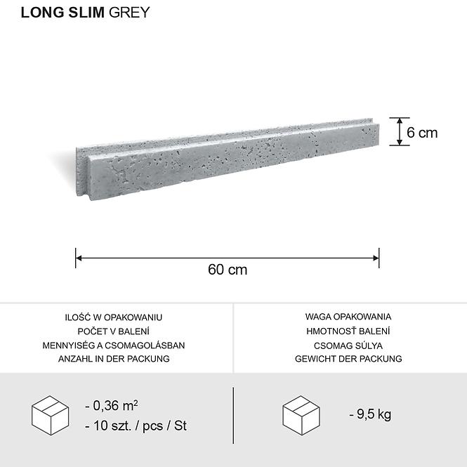 Betónový Obkladový Long Slim Grey