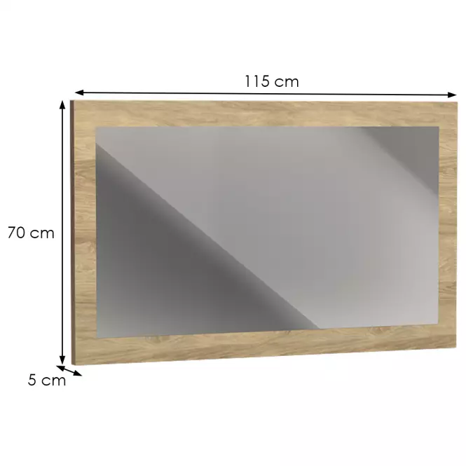 Zrkadlo M10 Mediolan Natural Hikora,2