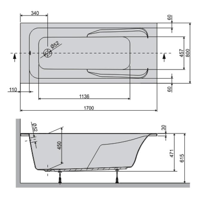 Vaňa WP/MO 80X170 BIEW+STW