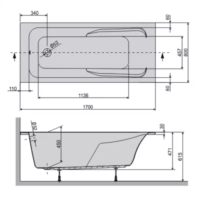 Vaňa WP/MO 80X170 BIEW+STW,2