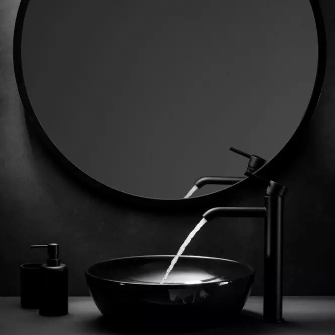 Batéria umývadlová stojanková Moza Black,5