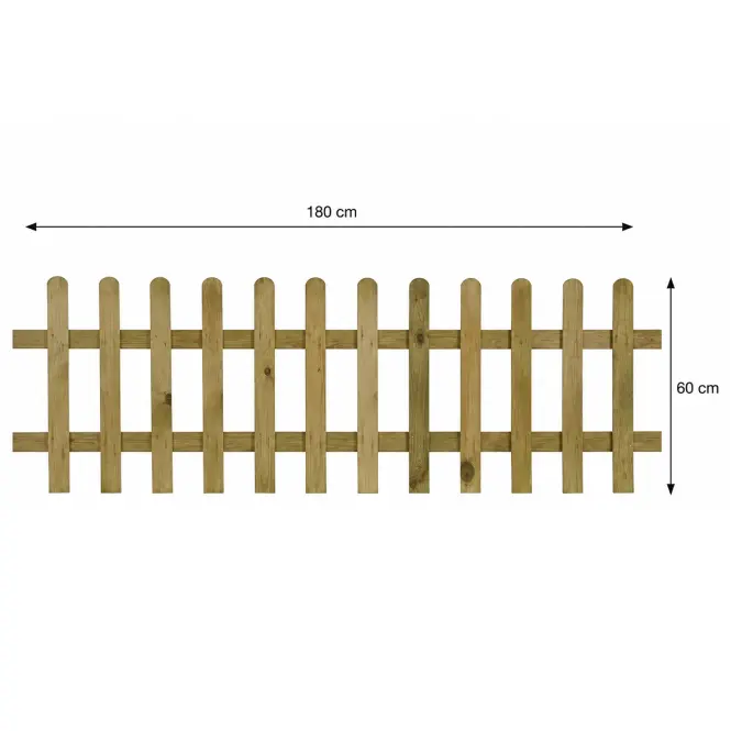 Drevený plot CAN CAN rovný 180x60 mm