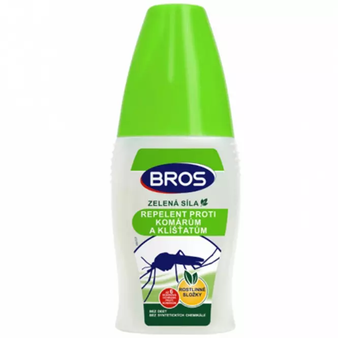 BROS Repelent proti komárom a kliešťom zelená sila 50 ml