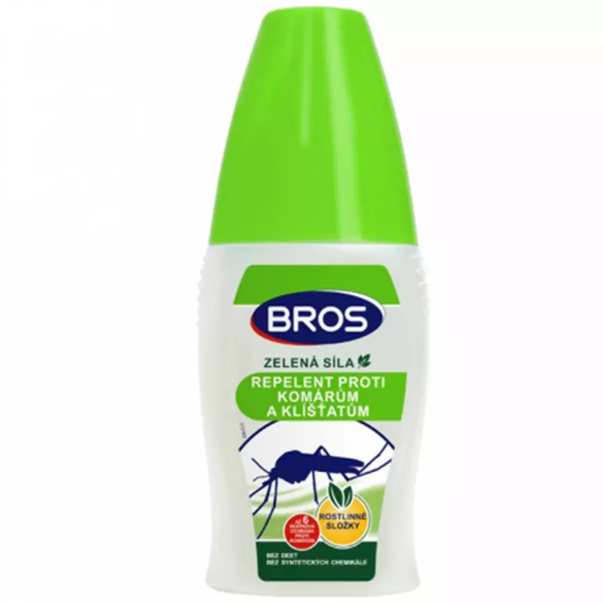 BROS Repelent proti komárom a kliešťom zelená sila 50 ml