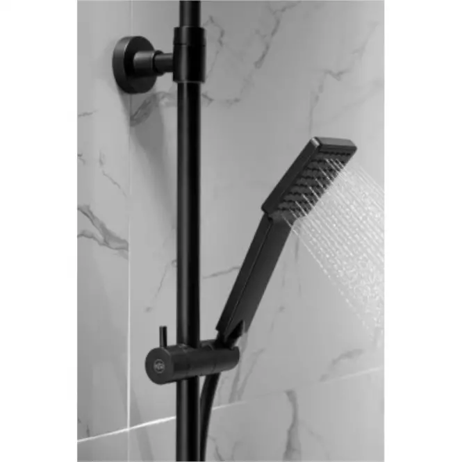 Logon Black Sprchovy systém s funkciou dažďovej sprchy s termostatickým miešačom