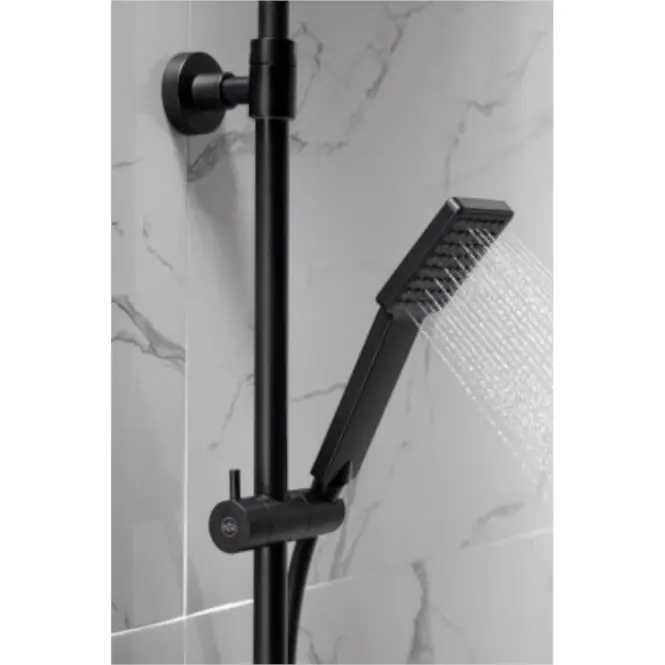 Logon Black Sprchový systém s funkciou dažďovej sprchy s termostatickým miešačom,6
