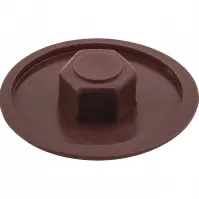 Plastová krytka 12 mm hnedá 100 ks