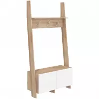 Vešiak Rack dub sonoma/biely lesk
