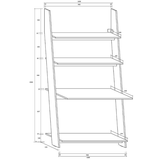 Písací stôl Rack Sonoma