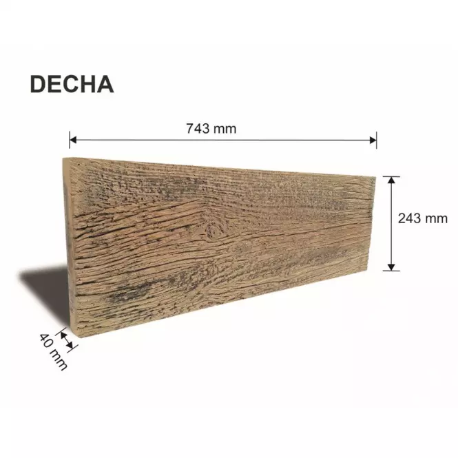 Záhradný nášľap Antic 75x25x4cm hnedý