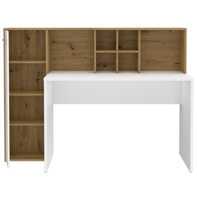Písací stôl Bolitarr dub artisan/biely,4