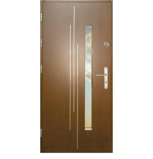 Dvere vchodové WZ62 90L zlatý dub