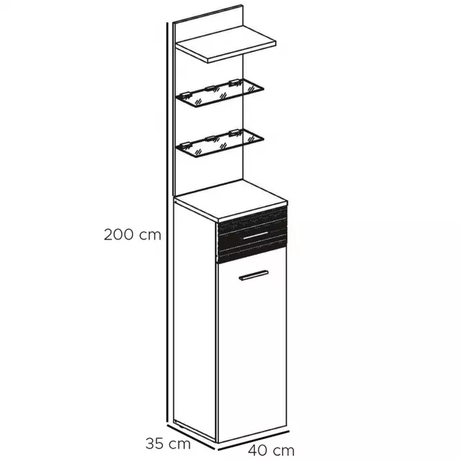 Gustavo kabinet TYPB+C  Dub Wellington/biely,3