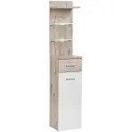 Skriňa Gustavo TYPB+C 40 cm – dub wellington/biela, jednodverová, zásuvka