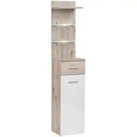 Skriňa Gustavo TYPB+C 40 cm – dub wellington/biela, jednodverová, zásuvka