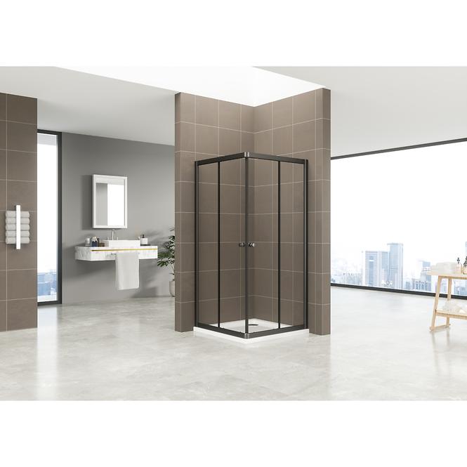 Sprchovací kút štvorcový Verona Black 80/80/185,3