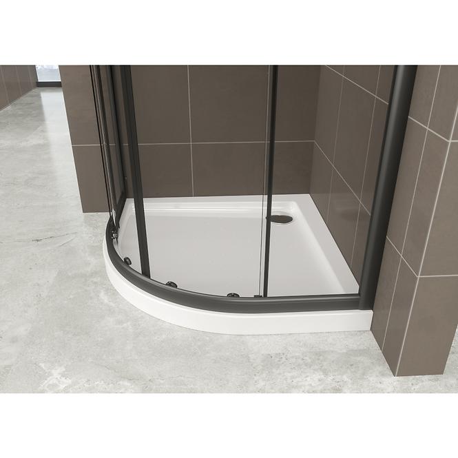 Sprchovací kút štvrťkruhový Vivaldi Black 80/80/185,8