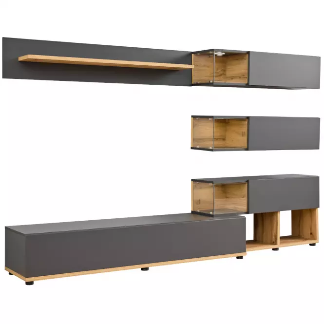 Obývacia stena Silk antracit/wotan,3