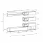 Obývacia stena Silk perla elm/biely,3
